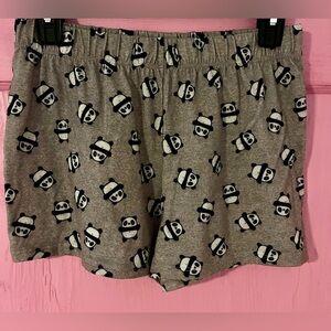 Gray Pajama shorts with cute pandas 🐼